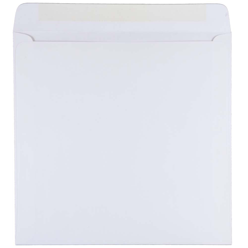 10 1/2 X 10 1/2 Large Square Invitation Envelopes, White, 250/Box