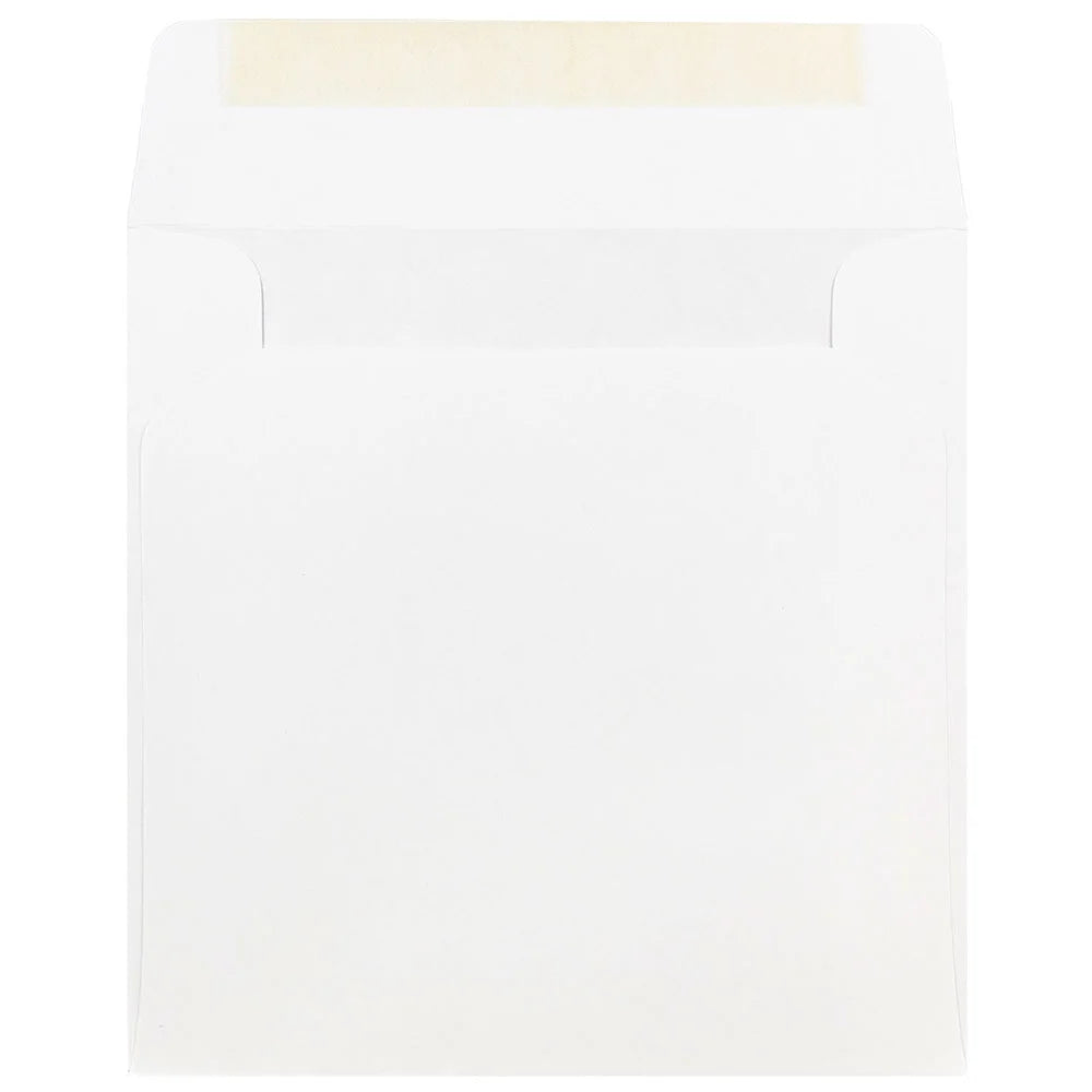 JAM 6 X 6 Square Invitation Envelopes, White, Bulk 1000/Carton