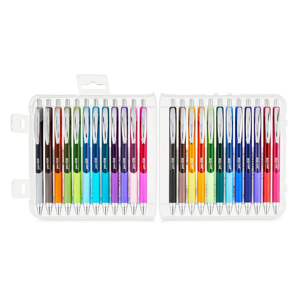 Retractable Gel Pens, Assorted Colors, 24 Count